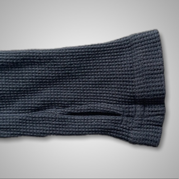 { Hard Tail } - Open Front Drape Thermal Cardigan - Picture 5 of 5